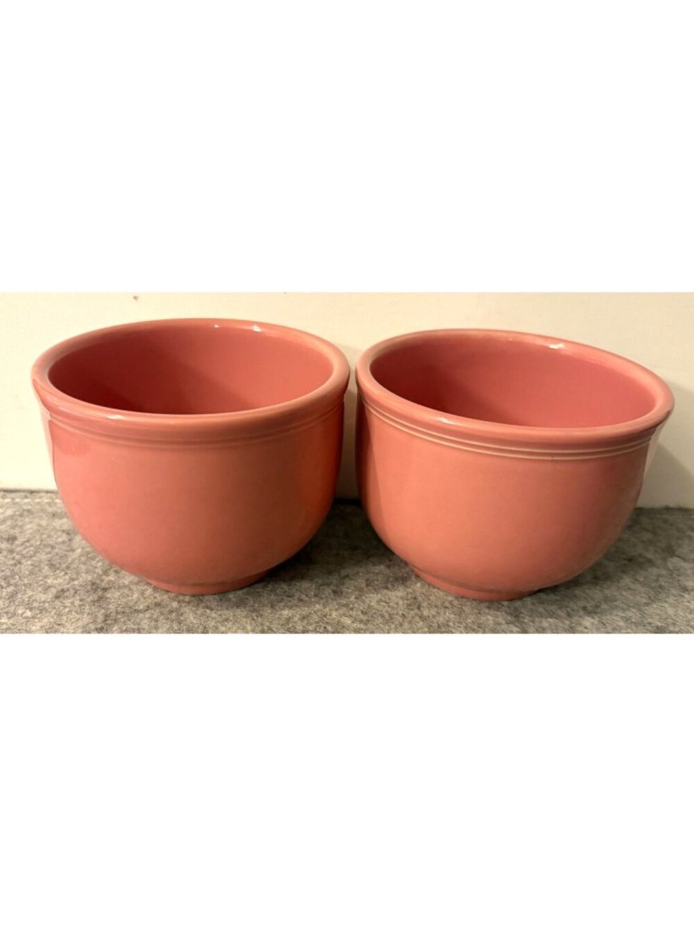 Vintage Homer Laughlin 4.50" Harlequin Pink Rose Bowls  # 3377
